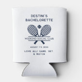 Bachelorette Weekend Tennis Club Custom Blikjeskoeler (Achterkant)