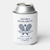 Bachelorette Weekend Tennis Club Custom Blikjeskoeler (Blikje Achterkant)