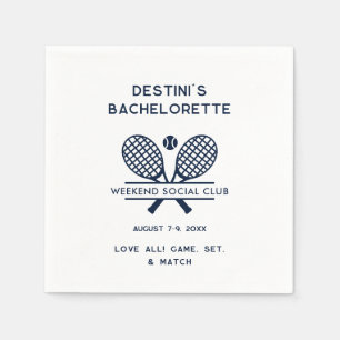 Bachelorette Weekend Tennis Club Party Custom Servet