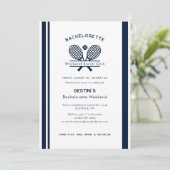 Bachelorette Weekend Tennis Club Route QR Code Kaart (Staand voorkant)