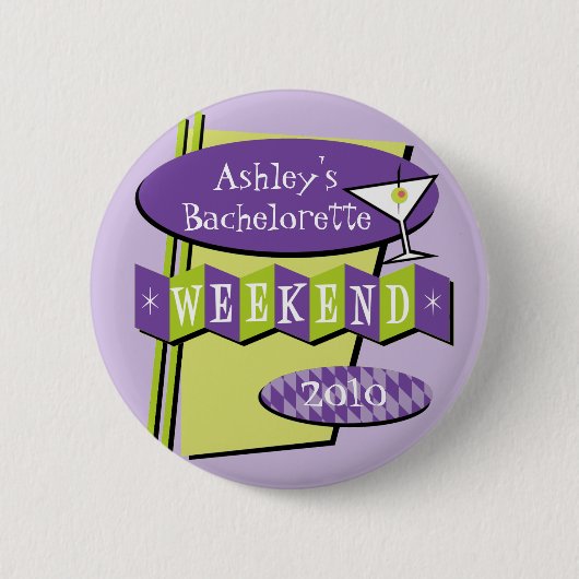 Bachelorette Weekend-toets Ronde Button 5,7 Cm (Voorkant)