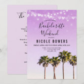 Bachelorette Weekend Tropische Uitnodiging (Voorkant / Achterkant)
