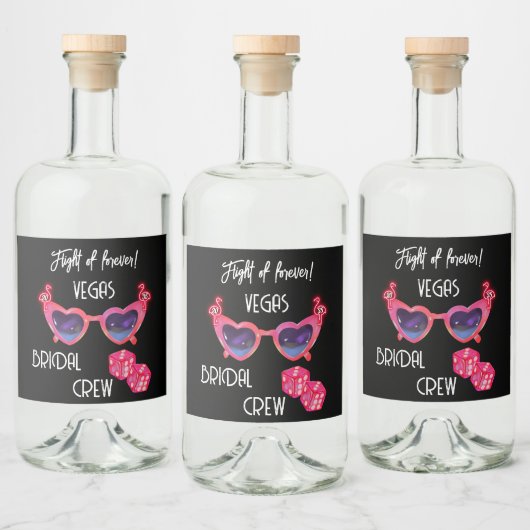 Bachelorette Weekend Vegas Pink gepersonaliseerd Likeurfles Etiket (Flessen)