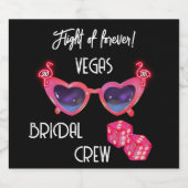 Bachelorette Weekend Vegas Pink gepersonaliseerd Likeurfles Etiket (Enkel label)