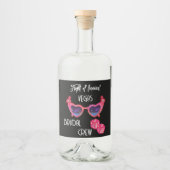 Bachelorette Weekend Vegas Pink gepersonaliseerd Likeurfles Etiket (Voorkant)