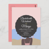 Bachelorette Weekend Vrijgezellenfeest Invitati Briefkaart (Voorkant / Achterkant)