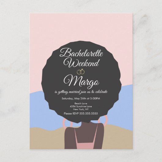 Bachelorette Weekend Vrijgezellenfeest Invitati Briefkaart (Voorkant)