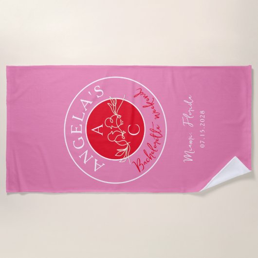 Bachelorette Weekend Wedding Strandlaken (Voorkant)