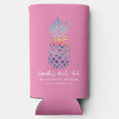 Bachelorette-weekendfeest Ananas Seltzer Blikjeskoeler (Achterkant)