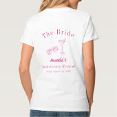 Bachelorette-weekendfeest Bruid Strand Roze T-shirt (Achterkant)