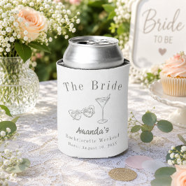 Bachelorette-weekendfeest bruid strand salie groen blikjeskoeler