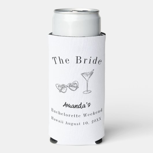 Bachelorette-weekendfeest bruid strand seltzer blikjeskoeler (Seltzer Voorkant)