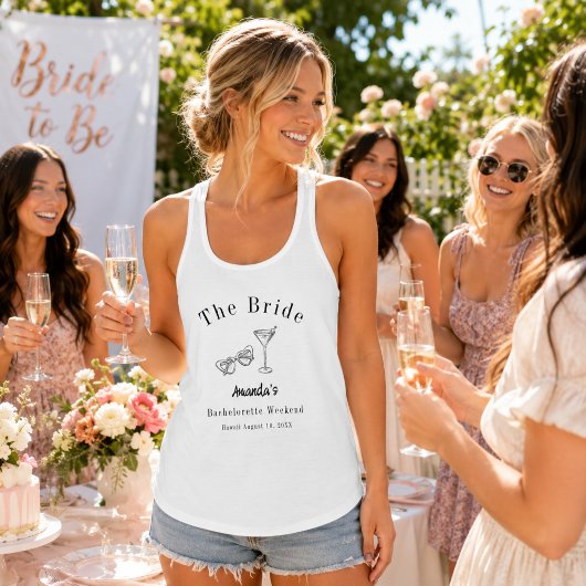 Bachelorette-weekendfeest bruid strand tanktop