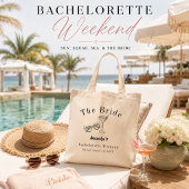 Bachelorette-weekendfeest bruid strand tote bag