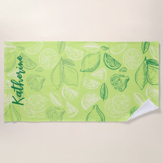 Bachelorette weekendfeest Bruidsmeisje Citroen Strandlaken (Voorkant)