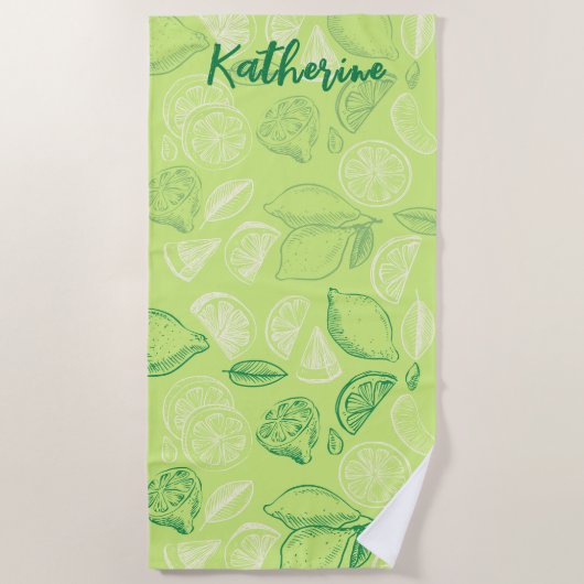 Bachelorette weekendfeest Bruidsmeisje Citroen Strandlaken (Voorkant)