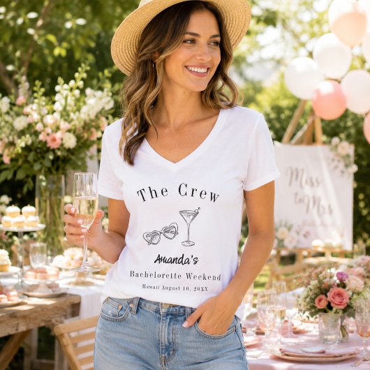 Bachelorette-weekendfeestcrew strand t-shirt