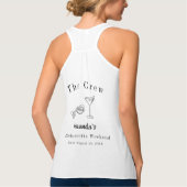 Bachelorette-weekendfeestcrew strand tanktop (Achterkant)