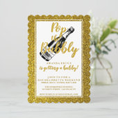 Bachelorette-weekendprogramma Goud Glitter Kaart (Staand voorkant)