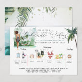 Bachelorette-weekendprogramma | Palm Beach Kaart (Voorkant / Achterkant)