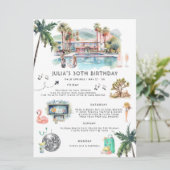 Bachelorette-weekendprogramma | Palm Springs Kaart (Staand voorkant)
