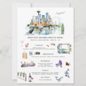 Bachelorette-weekendprogramma | Seattle Kaart (Voorkant)