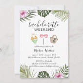 Bachelorette-weekendprogramma | Tropisch strand Kaart (Voorkant)