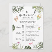 Bachelorette-weekendprogramma | Tropisch strand Kaart (Achterkant)