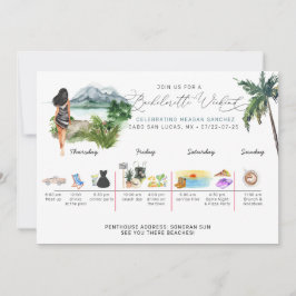 Bachelorette-weekendprogramma | Tropische Palm Kaart