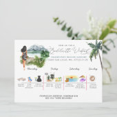 Bachelorette-weekendprogramma | Tropische Palm  Kaart (Staand voorkant)