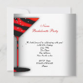 Bachelorette White Red High Hiel Shoes Kaart (Achterkant)