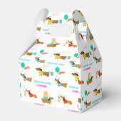 Bachelorette Wiener en Dachshund Theme Party Box Bedankdoosjes (Achterkant)