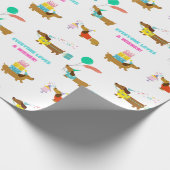 Bachelorette Wiener en Dachshund Theme Party Box Cadeaupapier (Hoek)