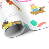 Bachelorette Wiener en Dachshund Theme Party Box Cadeaupapier (Rol Hoek)
