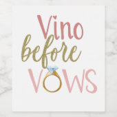 BACHELORETTE, WINE, LAST FLING WIJN ETIKET (Enkel label)