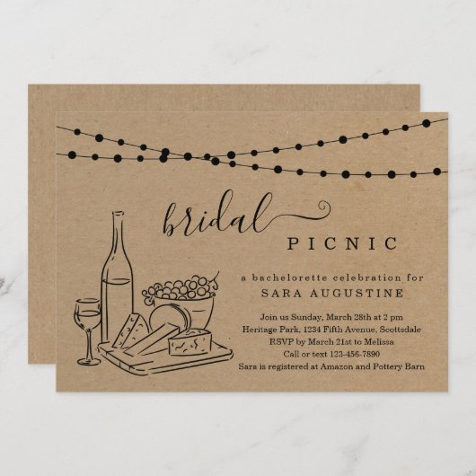 Bachelorette Wine Tasting and Cheese Board Party Kaart (Voorkant / Achterkant)