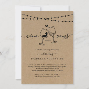 Bachelorette Wine Tasting Weekend Itinerary Invita Kaart