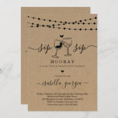 Bachelorette Wine Tasting Weekend Itinerary Kaart (Voorkant / Achterkant)