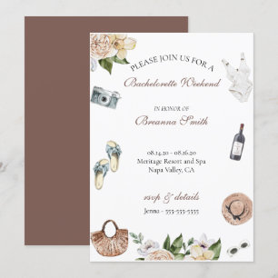 Bachelorette Winery Weekend Uitnodiging