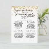 Bachelorette zoektocht spel vrijgezellenfeest kaart (Staand voorkant)