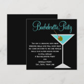 Bachelorette, zwart en Blauwgroen Kaart (Voorkant / Achterkant)