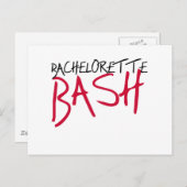 Bachelorette (zwart/rood) briefkaart (Voorkant / Achterkant)
