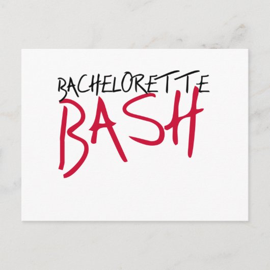 Bachelorette (zwart/rood) briefkaart (Voorkant)