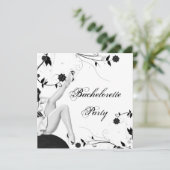 Bachelorette: zwarte en witte tinten kaart (Staand voorkant)