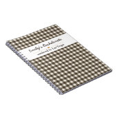 Bachelorette Zwarte Gingham Patroon Notitieboek (Rechterzijde)