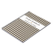 Bachelorette Zwarte Gingham Patroon Notitieboek (Linkerzijde)