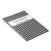 Bachelorette Zwarte Gingham Patroon Notitieboek (Rechterzijde)