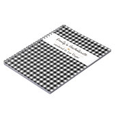 Bachelorette Zwarte Gingham Patroon Notitieboek (Linkerzijde)