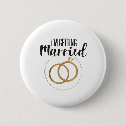 Bachelorettefeest, Ik ga trouwen Knop Ronde Button 5,7 Cm (Voorkant)