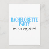 Bachelorettefeest in uitvoering (Blu) Uitnodiging Briefkaart (Voorkant)